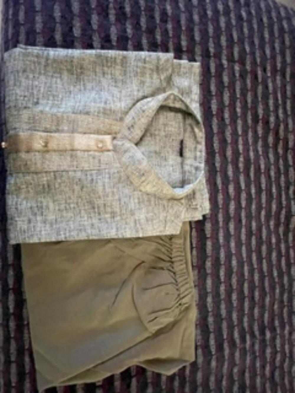 Men's Indian linen-cotton Kurta-Churidar set